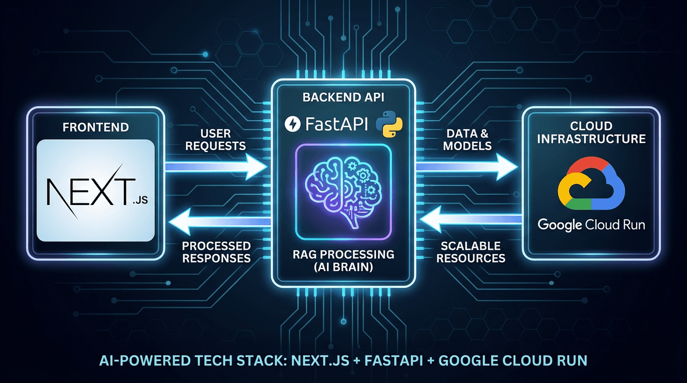脱Vercelタイムアウト!AI/RAG開発でNext.js × FastAPI + Cloud Run構成を選ぶ技術的理由 のビジュアル