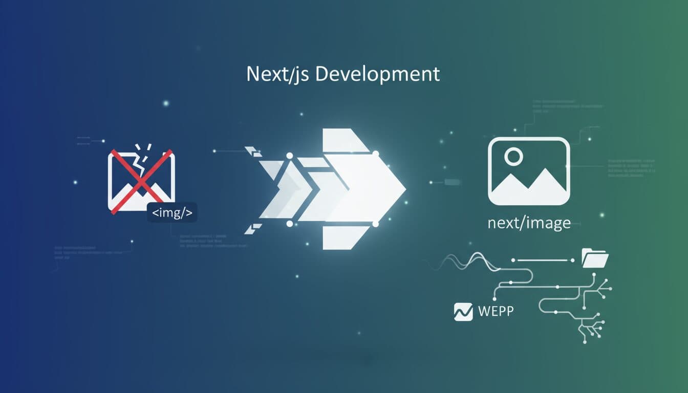 まだタグ? Next.js開発者が知るべきnext/imageの恩恵。WebP変換と画像パスの使い分けを理解する のビジュアル