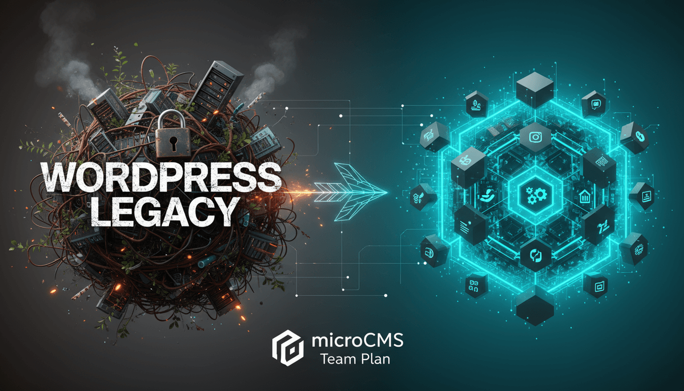 WordPressの「負債化」から脱却。microCMS Teamプランがもたらす開発効率とコンテンツ運用の劇的改善 のビジュアル